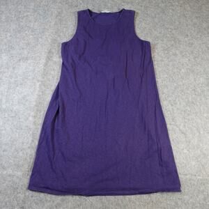 J. Jill Dress Womens Large Knee Length Sleeveless Crew Neck A-Line Indigo